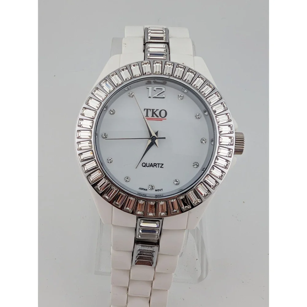 TKO ORLOGI Crystal Accent Watch Women 41mm Case White 7